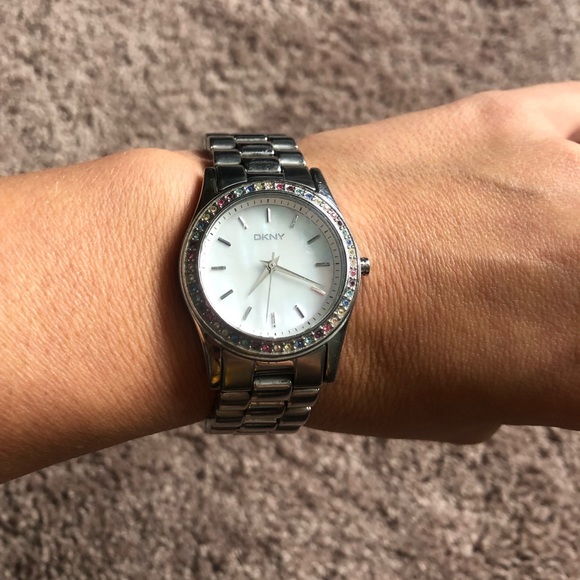 DKNY Women watch with multi colour stones - Picture 2 of 8